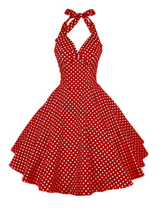 Amber - Polka Dot Retro Swing Dress