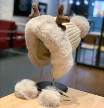 Wild Fashion: Antlers Faux Fur Winter Hat