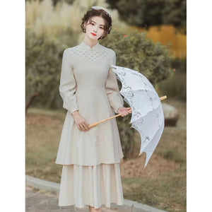 Feminine French Style Fitted Overcoat