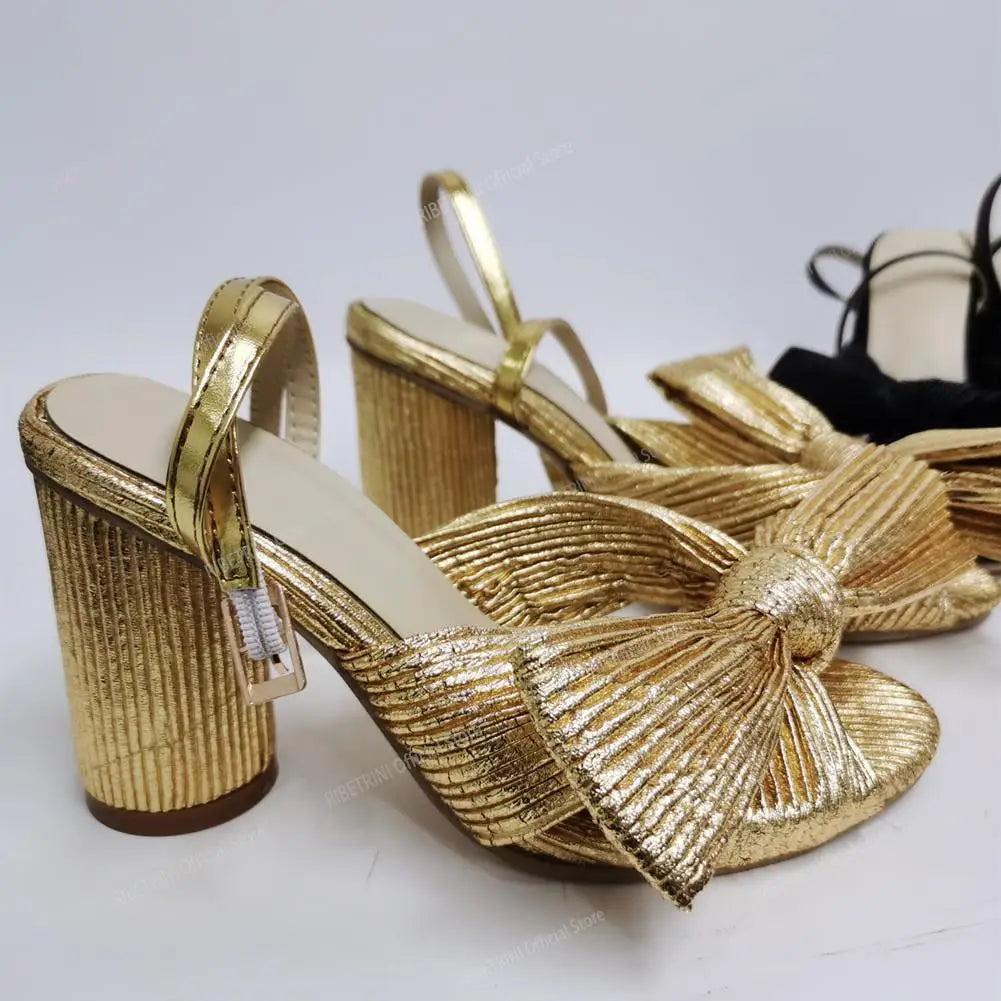 Ella May Heeled Slingbacks in Black, White or Gold