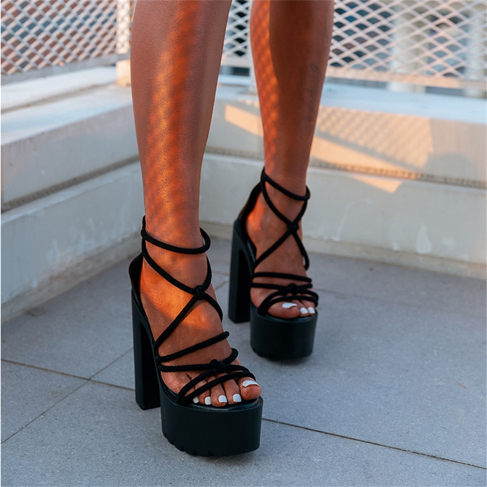 Alicia - Gladiator Platform Sandals