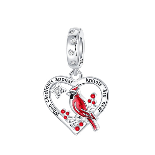 925 Sterling Silver Cardinal Charm