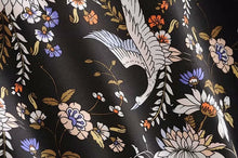 Boho Queen: Crane Flower Print Dress