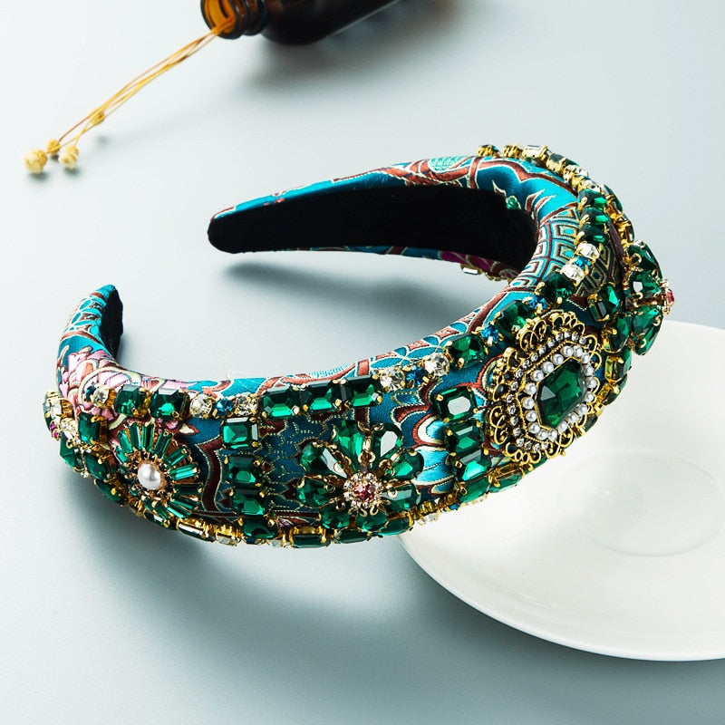 Boho Style Rhinestone Baroque Headbands