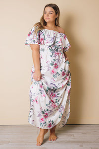 Plus Size - Shannon Off The Shoulder Floral Dress