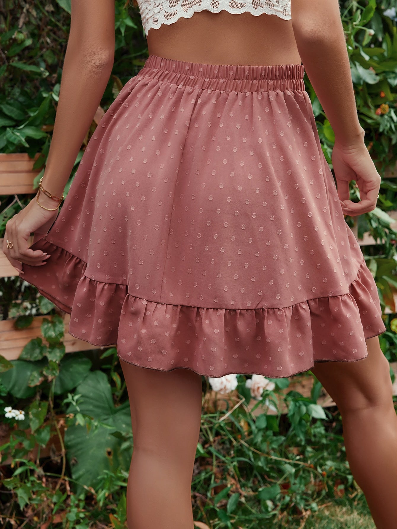 Strawberry & Icecream Printed Short Skirt Sweet Elastic Waist A line Lolita  Skirt
