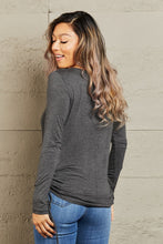 Culture Code Sweet Casual Full Size Long Sleeve Scrunch Detail Top