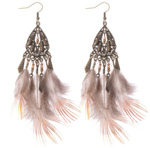 Handmade Bohemian Dream Catcher Feather Earrings