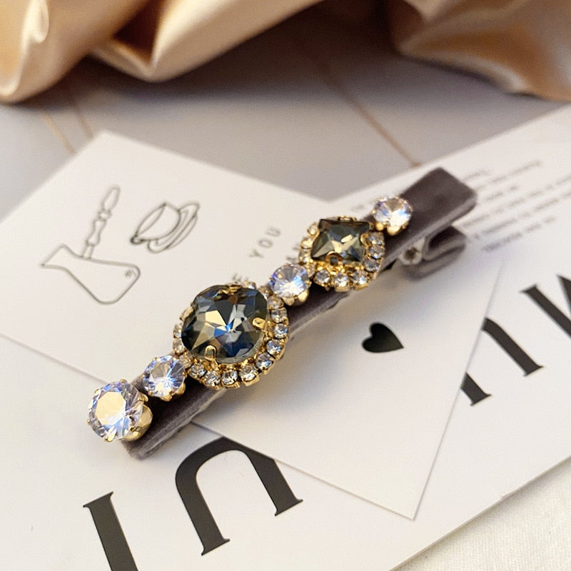 Elegant Retro Bejeweled Hairpins & Pony Tail Holders