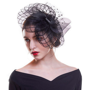 Fascinator Hats - Flower, Mesh Ribbons & Feathers (Multiple Styles & Colors)