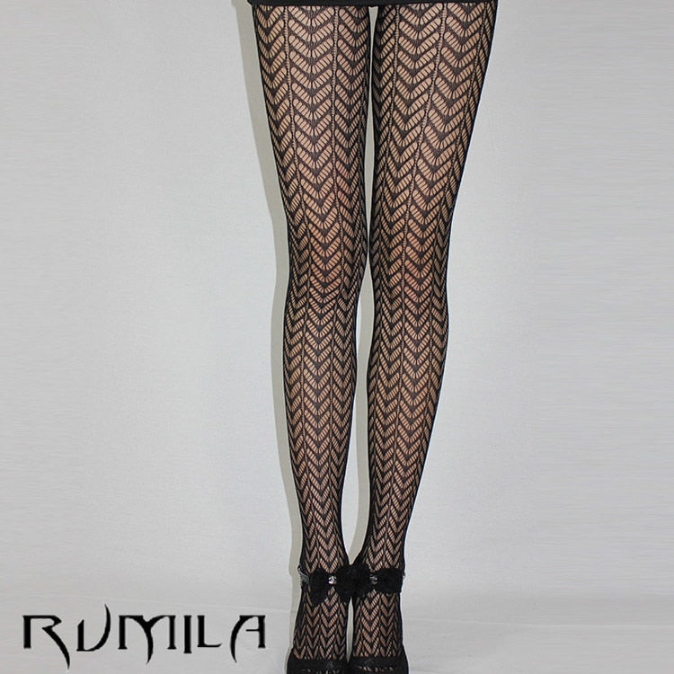 Fashion Fishnet Pattern Jacquard Stockings in Multiple Designs