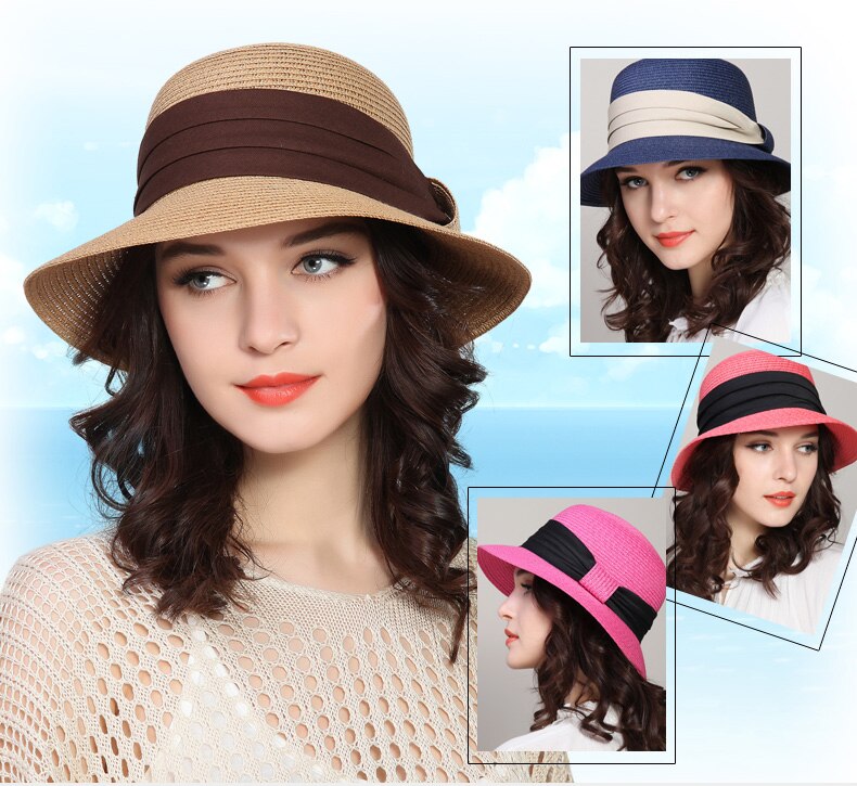 Sunsational Straw Beach Hat in 5 Colors