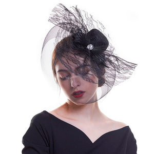 Fascinator Hats - Flower, Mesh Ribbons & Feathers (Multiple Styles & Colors)