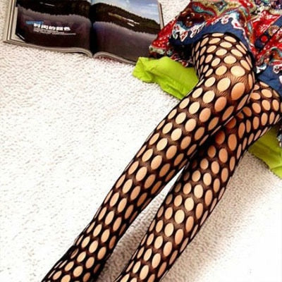 Fashion Fishnet Pattern Jacquard Stockings in Multiple Designs