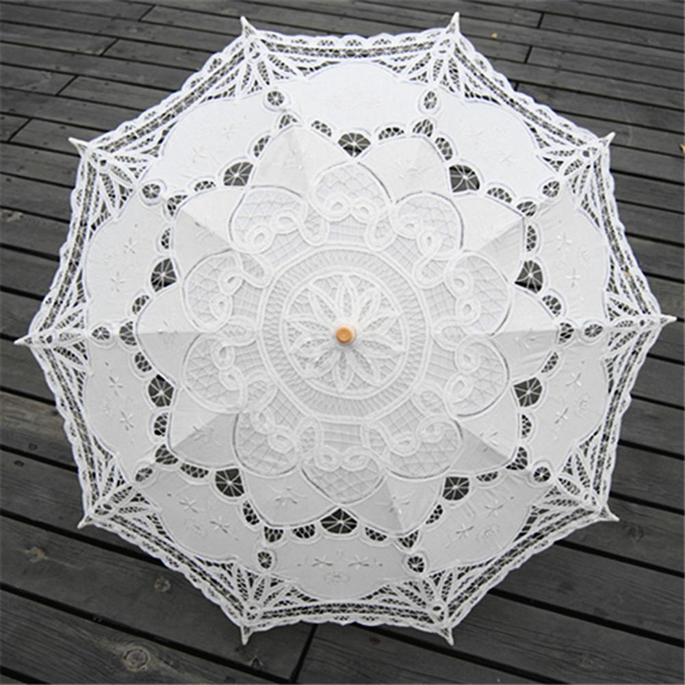 The Emily: Handmade Umbrella for Brides / Bridesmaid or Period Photoshoots (Black, White and Beige)