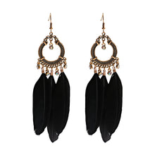 Handmade Bohemian Dream Catcher Feather Earrings