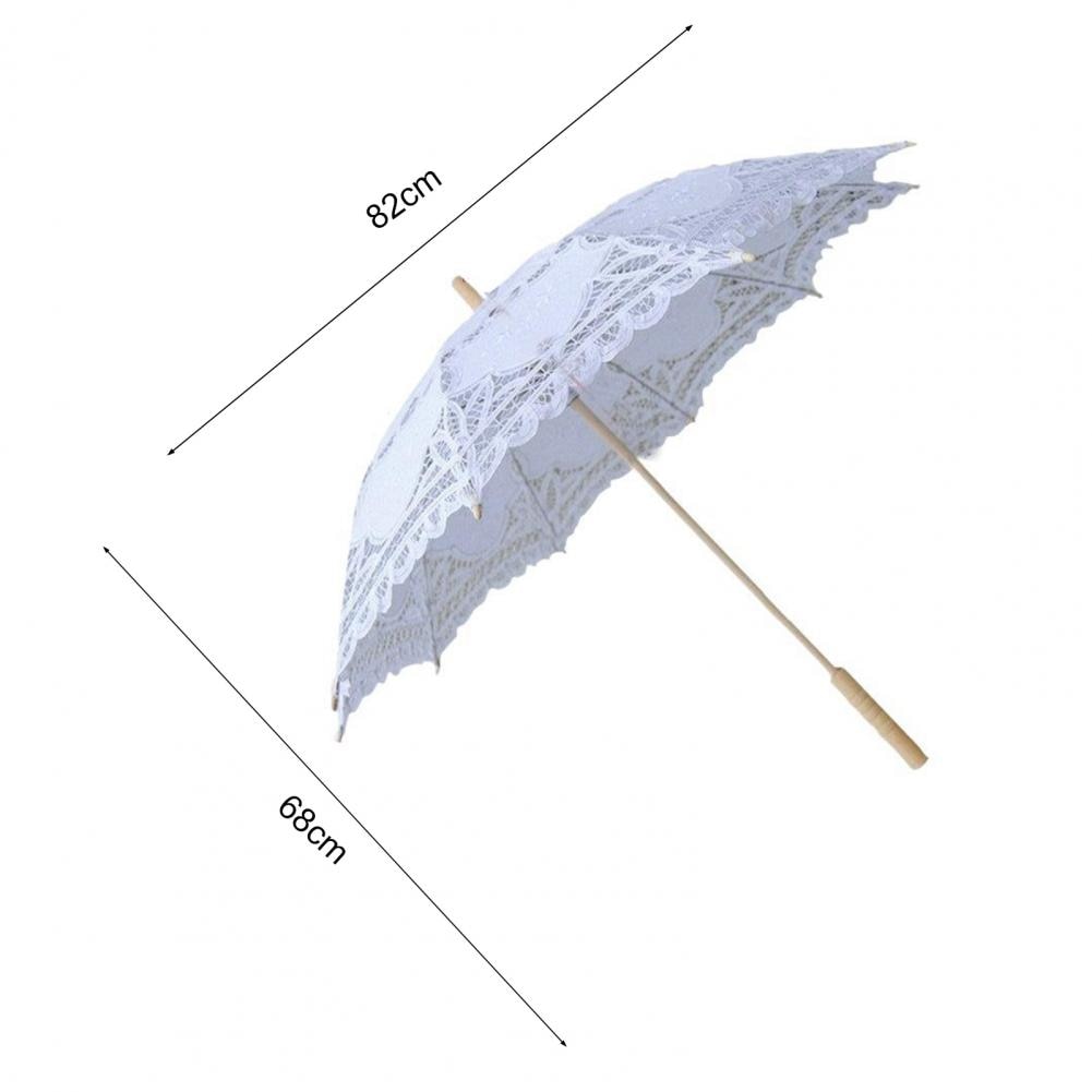 The Emily: Handmade Umbrella for Brides / Bridesmaid or Period Photoshoots (Black, White and Beige)