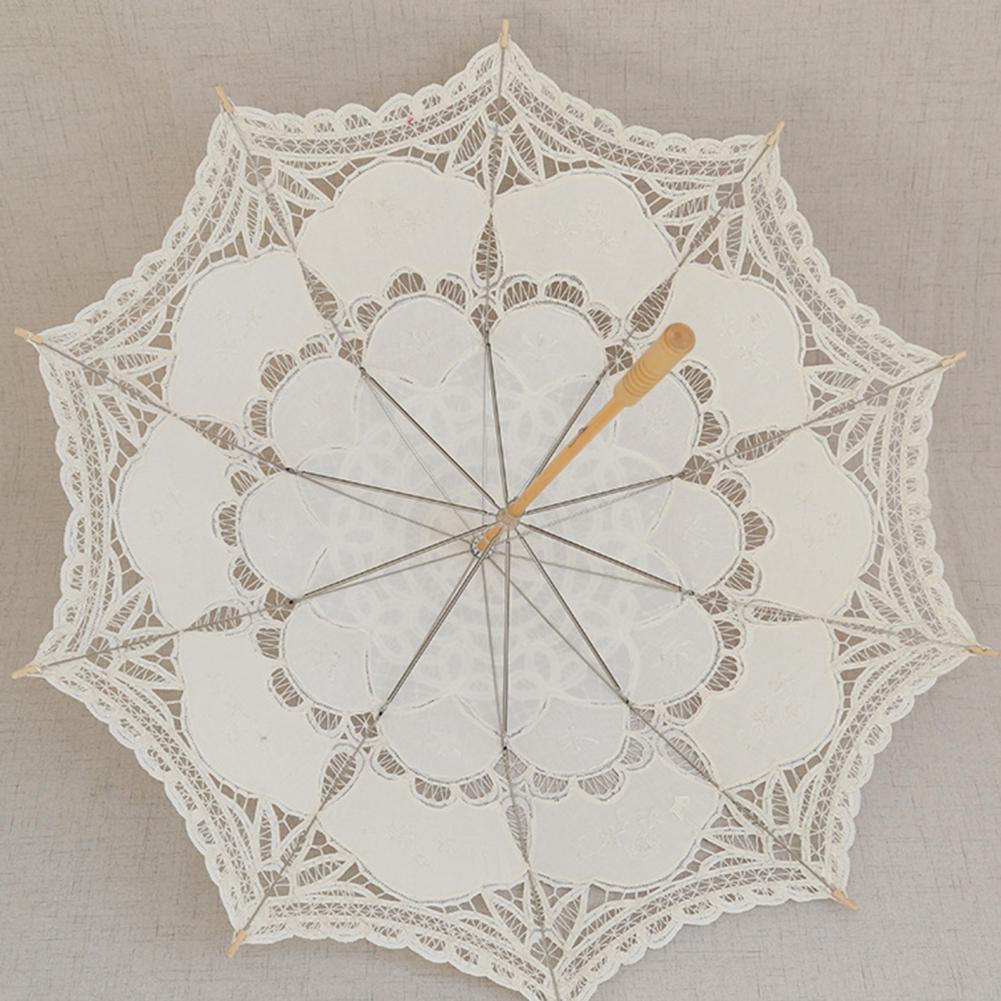 The Emily: Handmade Umbrella for Brides / Bridesmaid or Period Photoshoots (Black, White and Beige)