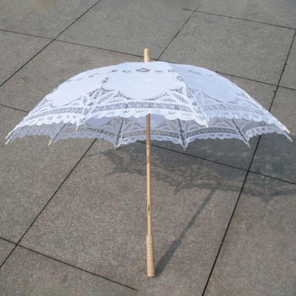 The Emily: Handmade Umbrella for Brides / Bridesmaid or Period Photoshoots (Black, White and Beige)