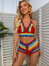 Rainbow Crocheted Bikini Set