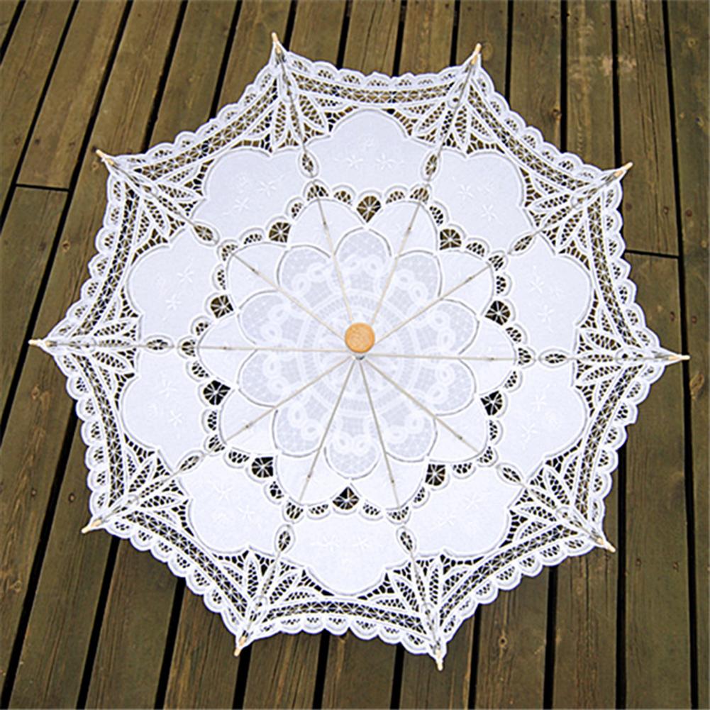 The Emily: Handmade Umbrella for Brides / Bridesmaid or Period Photoshoots (Black, White and Beige)