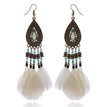 Handmade Bohemian Dream Catcher Feather Earrings