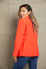 Double Take One-Button Padded-Shoulder Blazer