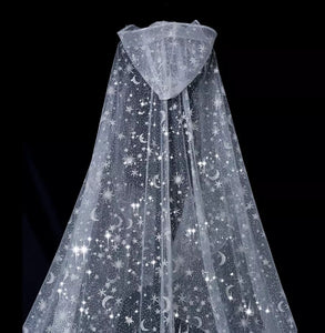 Jayda: Bridal Wedding Cloak (Custom Made in Two styles/Multiple Train Lengths)