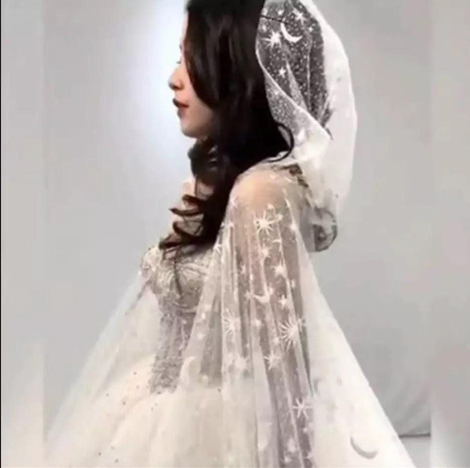 Jayda: Bridal Wedding Cloak (Custom Made in Two styles/Multiple Train Lengths)