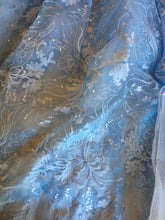 Sky Blue Off Shoulder Quinceanera Dress with Sequins & Appliques (Custom Fabrics & Colors)