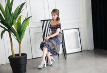 Handmade Lace Mesh Platform Sandals with Charm Element (White / Black / Pink / Mint Green)