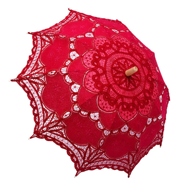 Colorful Embroidered Lace Parasols