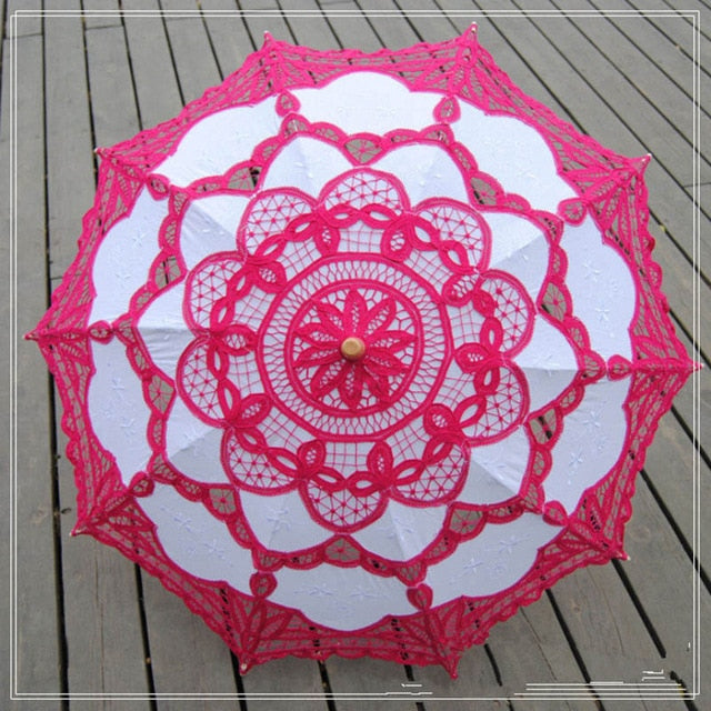 Colorful Embroidered Lace Parasols