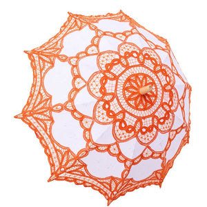 Colorful Embroidered Lace Parasols