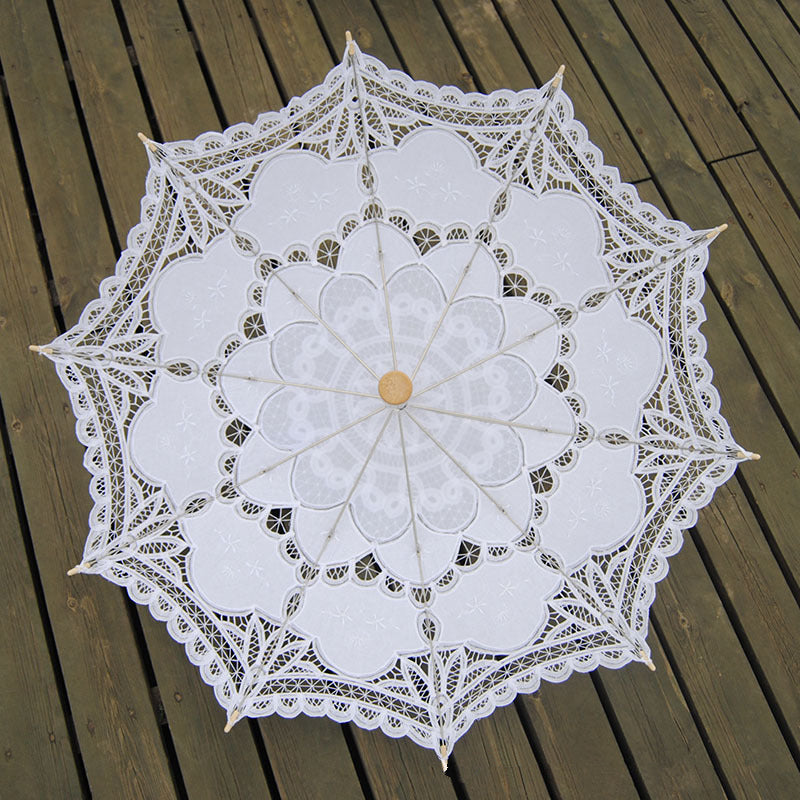 Colorful Embroidered Lace Parasols