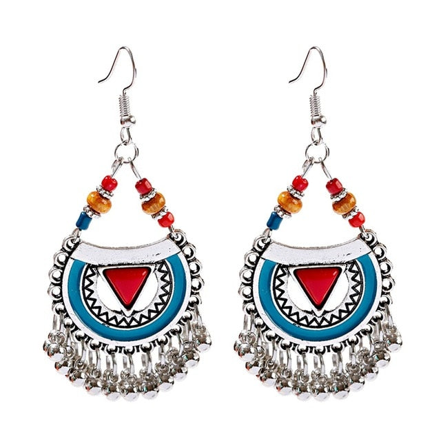 Boho Tasseled Indian Style Drop Earrings