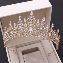 Stunning Baroque Crystal Bridal Tiaras in 6 Colors