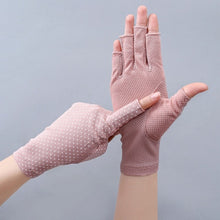 Wrist-length Cotton Half Finger Anti-Skid UV Protection Driving Gloves (27 styles)