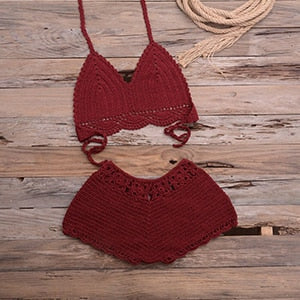 Knitted & Crocheted Brazilian Fashion Bikini (Multiple colors)