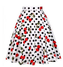 50's Style High Waist Rockabilly Cotton Swing Skirts in Multiple Prints