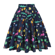 50's Style High Waist Rockabilly Cotton Swing Skirts in Multiple Prints