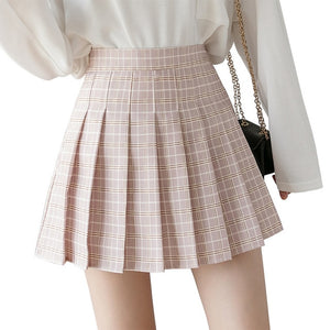 High-waisted Striped Mini Skirts