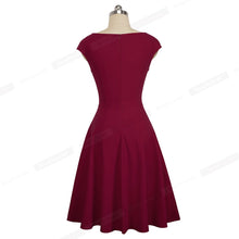 Graceful Vintage Solid Color Elegant O-Neck A-Line Flare Swing Dress (Multiple Colors)